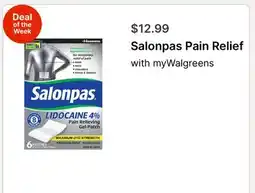 Walgreens Salonpas Pain Relief offer