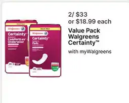 Walgreens Value Pack Walgreens Certainty offer