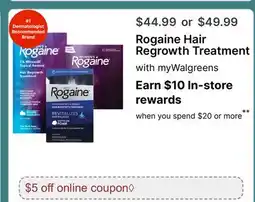 Walgreens Rogaine Hair Regrowth Treatment offer