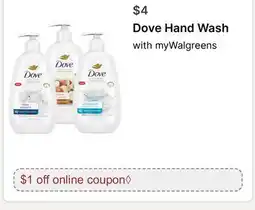 Walgreens Dove Hand Wash offer