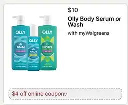 Walgreens Olly Body Serum or Wash offer