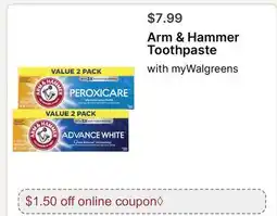 Walgreens Arm & Hammer Toothpaste offer