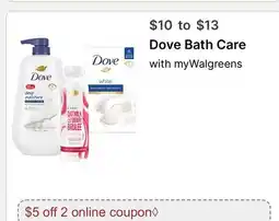 Walgreens Dove Bath Care offer