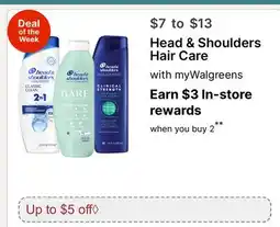 Walgreens Head & Shoulders Hair Care offer