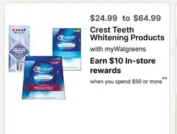 Walgreens Crest Teeth Whitening Products offer