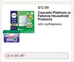 Walgreens Cascade Platinum or Household Products offer