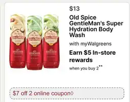 Walgreens Old Spice GentleMan's Super Hydration Body Wash offer