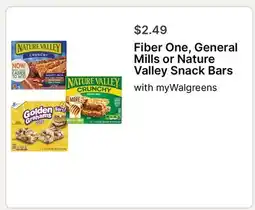 Walgreens Fiber One, General Mills or Nature Valley Snack Bars offer