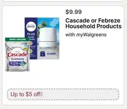 Walgreens Cascade or Febreze Household Products offer