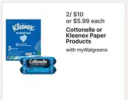 Walgreens Cottonelle or Kleenex Paper Products offer