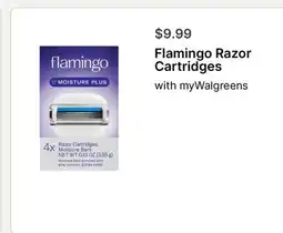 Walgreens Flamingo Razor Cartridges offer