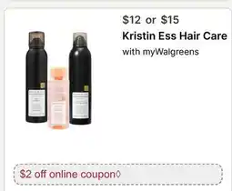 Walgreens Kristin Ess Hair Care offer