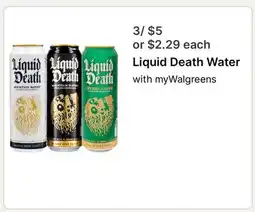 Walgreens Liquid Death Water offer