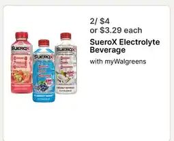Walgreens SueroX Electrolyte Beverage offer