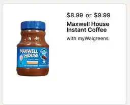 Walgreens Maxwell House Instant Coffee offer