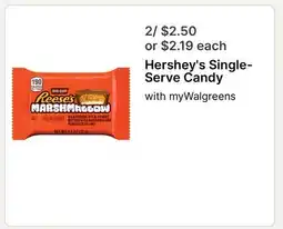 Walgreens Hershey's Single-Serve Candy offer