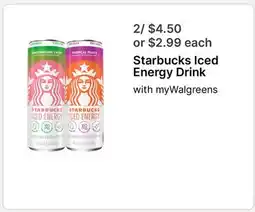 Walgreens Starbucks Iced Energy Drink offer