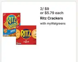 Walgreens Ritz Crackers offer