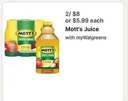 Walgreens Mott's Juice offer