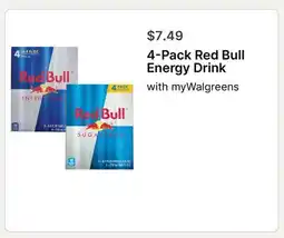Walgreens 4-Pack Red Bull Energy Drink offer
