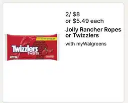 Walgreens Jolly Rancher Ropes or Twizzlers offer