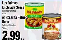 Superior Grocers Las Palmas Enchilada Sauce 28 oz. or Rosarita Refried Beans 30 oz offer