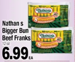 Superior Grocers Nathan's Bigger Bun Beef Franks offer
