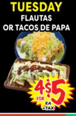 Superior Grocers FLAUTAS OR TACOS DE PAPA offer