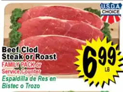 Superior Grocers Beef Clod Steak or Roast offer