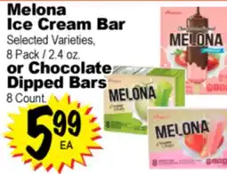 Superior Grocers Melona Ice Cream Bar Selected Varieties, 8 Pack / 2.4 oz. or Chocolate Dipped Bars 8 Count offer