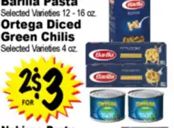 Superior Grocers Barilla Pasta 12 - 16 oz. Ortega Diced Green Chilis 4 oz offer