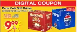 Superior Grocers Pepsi Cola Soft Drinks offer