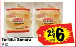 Superior Grocers Tortilla Sonora offer