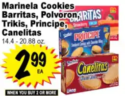 Superior Grocers Marinela Cookies Barritas, Polvoron, Trikis, Principe, Canelitas offer