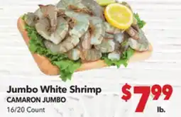 Vallarta Supermarkets Jumbo White Shrimp / CAMARON JUMBO offer