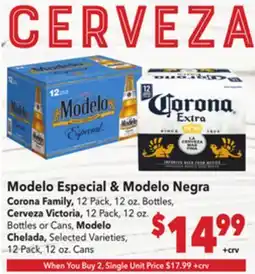 Vallarta Supermarkets Modelo Especial & Modelo Negra Corona Family offer