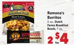 Vallarta Supermarkets Ramona's Burritos offer