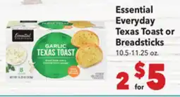 Vallarta Supermarkets Essential Everyday Texas Toast or Breadsticks offer