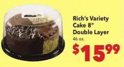 Vallarta Supermarkets Rich's Variety Cake 8 Double Layer offer