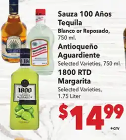 Vallarta Supermarkets Sauza 100 Años Tequila offer