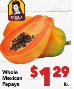 Vallarta Supermarkets Whole Mexican Papaya offer