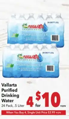 Vallarta Supermarkets Vallarta Purified Drinking Water offer