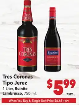 Vallarta Supermarkets Tres Coronas Tipo Jerez offer