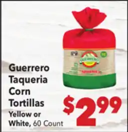 Vallarta Supermarkets Guerrero Taqueria Corn Tortillas offer