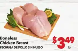 Vallarta Supermarkets Boneless Chicken Breast / PECHUGA DE POLLO SIN HUESO offer