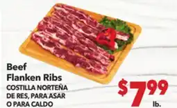 Vallarta Supermarkets Beef Flanken Ribs offer