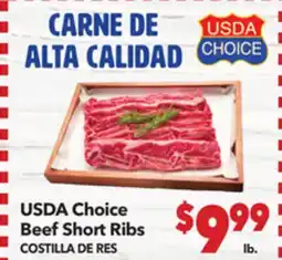 Vallarta Supermarkets USDA Choice Beef Short Ribs / COSTILLA DE RES offer