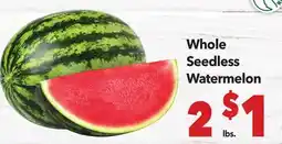 Vallarta Supermarkets Whole Seedless Watermelon offer