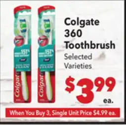 Vallarta Supermarkets Colgate 360 Toothbrush offer