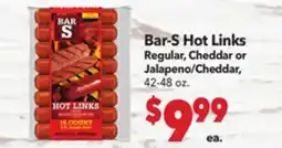 Vallarta Supermarkets Bar-S Hot Links offer